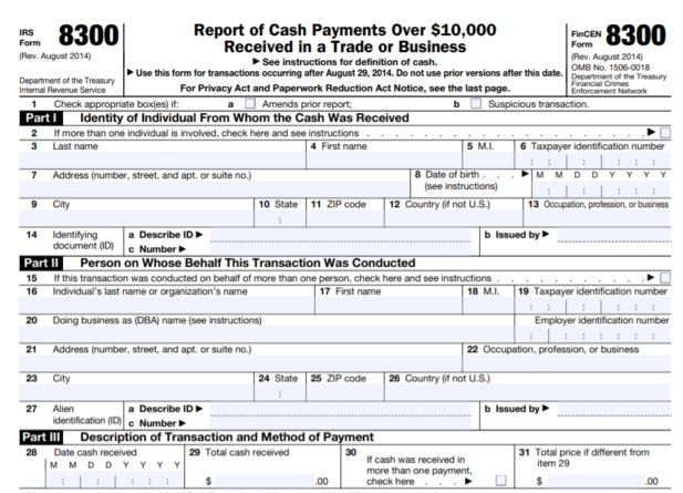 Законопроект обяжет американцев сообщать в IRS о Биткойн платежах выше 10 000$