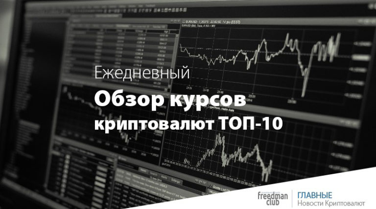 Суточное изменение курсов первой пятерки криптовaлют ТОП-10.