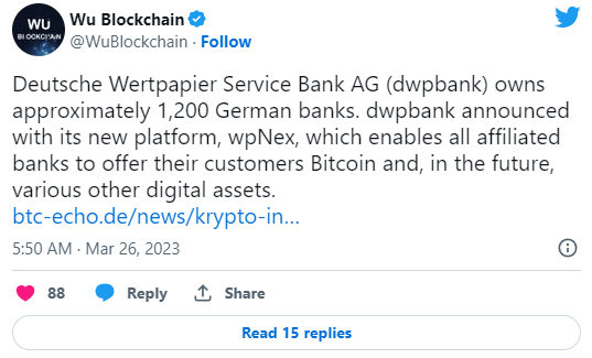 1 200 банков Германии предоставят возможность своим клиентам торговать Биткоином