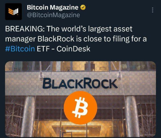 BlackRock будет подавать заявку на Биткоин-ETF